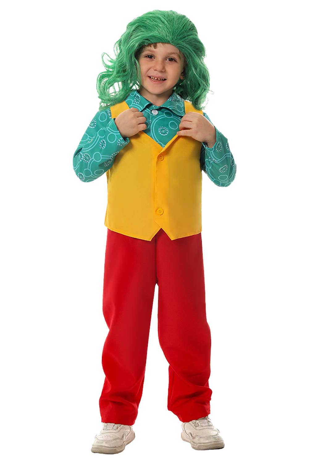 Movie Joker: Folie à Deux (2024) Arthur Fleck Kids Boys Joker Suit With Wig Halloween Carnival Cosplay Costume