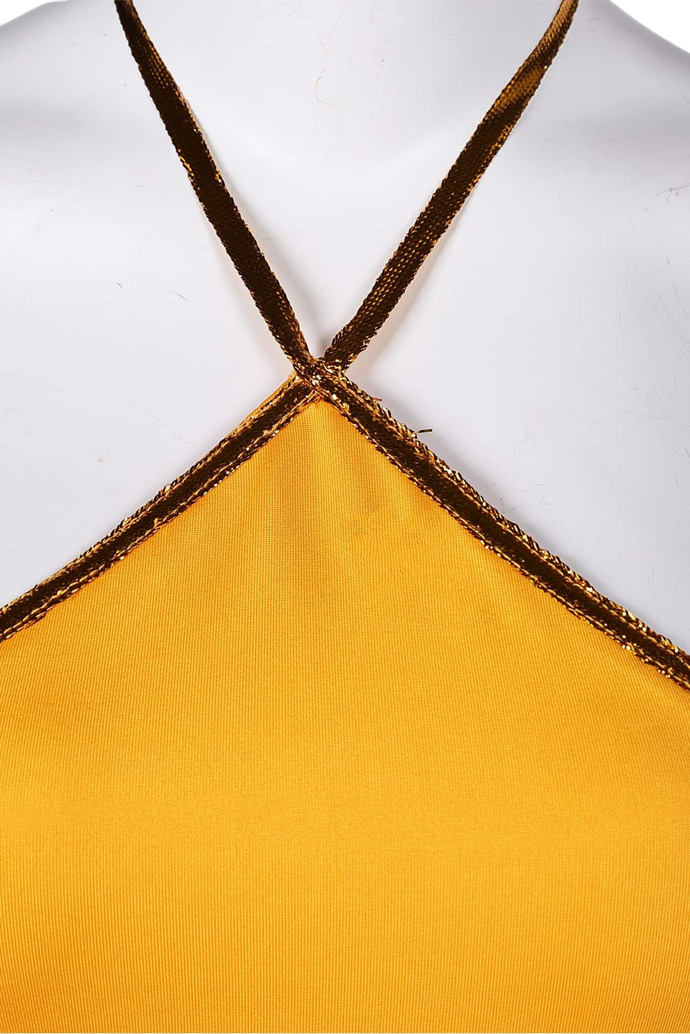 Movie Joker: Folie à Deux Harley Quinn Yellow Backless Dress Outfits Halloween Carnival Suit Cosplay Costume