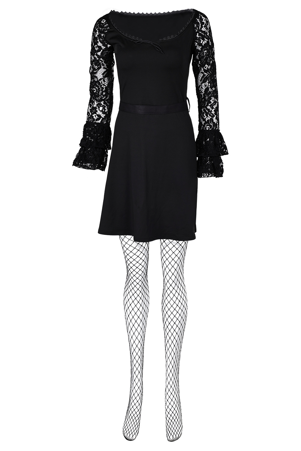 Movie Lisa Frankenstein 2024 Misty Lace Long-sleeved Skirt Set Kathryn Newton Outfits Halloween Carnival Suit Cosplay Costume