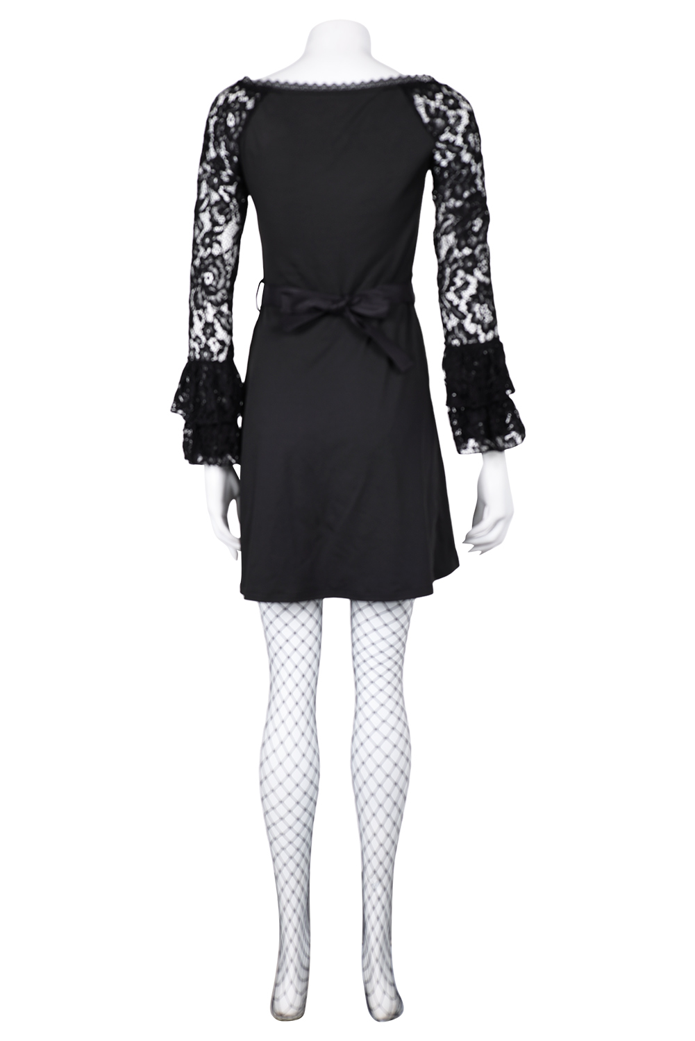 Movie Lisa Frankenstein 2024 Misty Lace Long-sleeved Skirt Set Kathryn Newton Outfits Halloween Carnival Suit Cosplay Costume