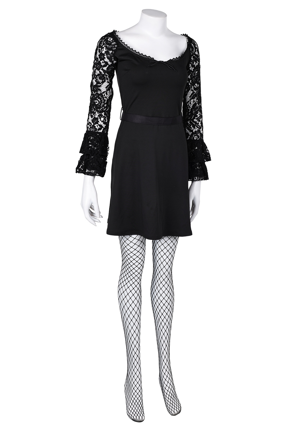 Movie Lisa Frankenstein 2024 Misty Lace Long-sleeved Skirt Set Kathryn Newton Outfits Halloween Carnival Suit Cosplay Costume