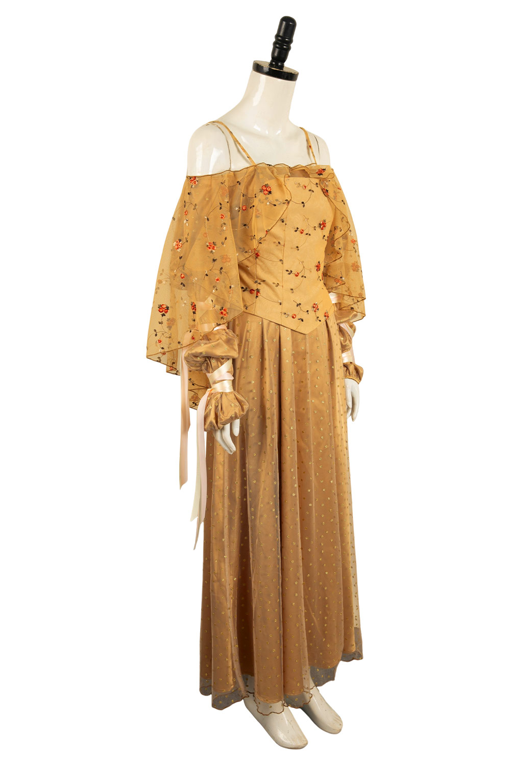 Movie Padme Amidala Women Meadow Yellow Dress Outfits Halloween Carnival Suit Cosplay Costume