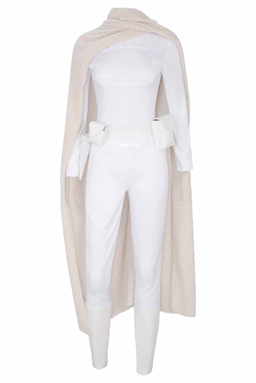 Movie Padme Naberrie Amidala White Set With Cloak Outfits Halloween Carnival Suit Cosplay Costume