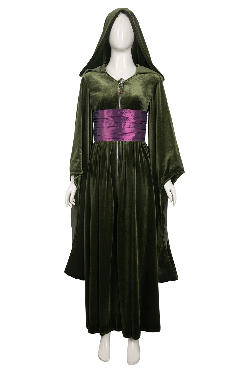 Movie Padme Naberrie Amidala Women Green Velvet Dress Outfits Halloween Carnival Suit Cosplay Costume