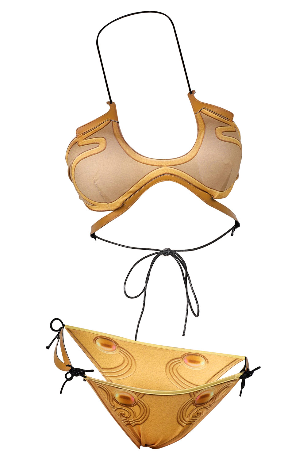 Movie Princess Leia Organa Solo Printed Top Bikinis Set Swimsuit Outfits Halloween Carnival Suit Cosplay Costume