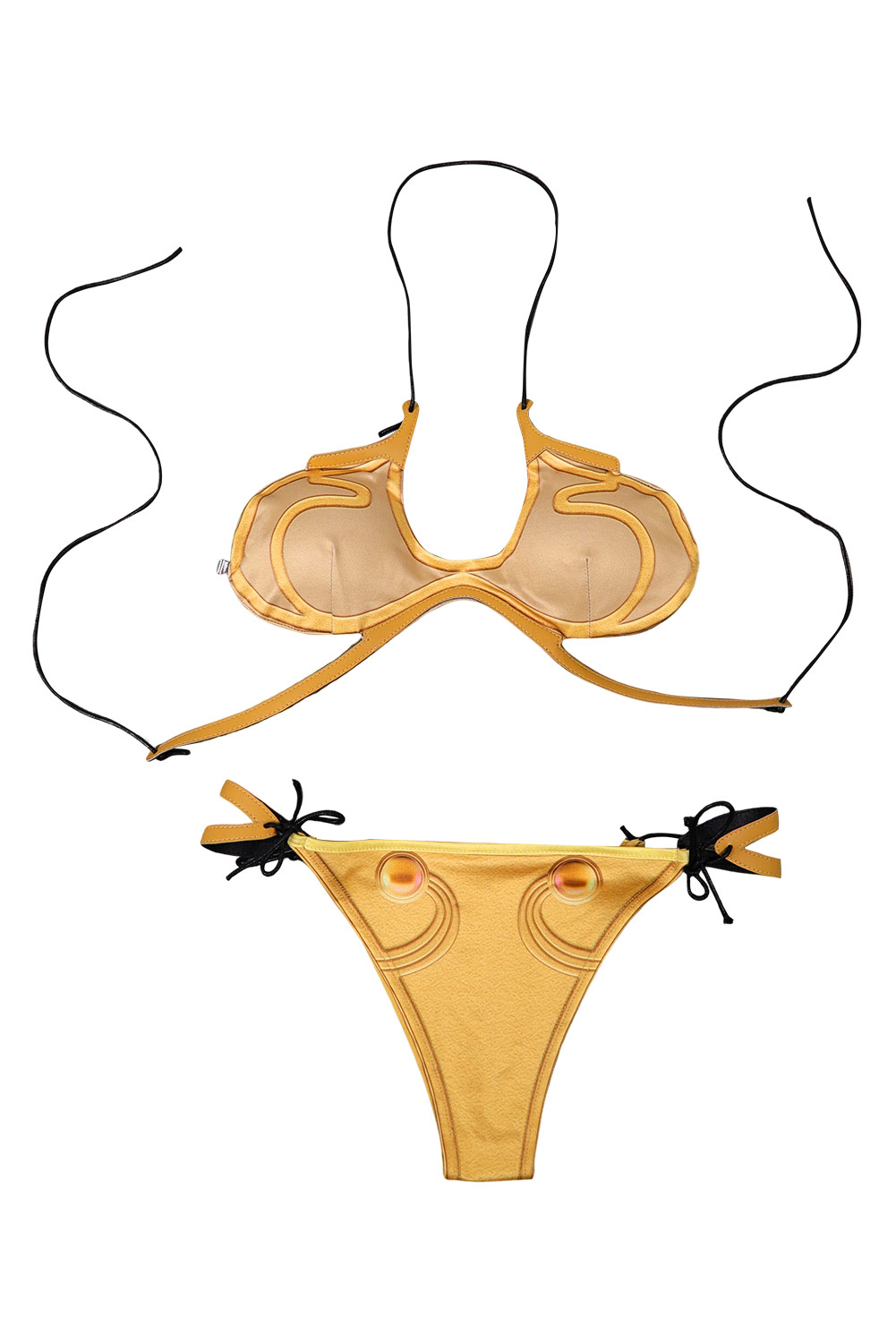 Movie Princess Leia Organa Solo Printed Top Bikinis Set Swimsuit Outfits Halloween Carnival Suit Cosplay Costume