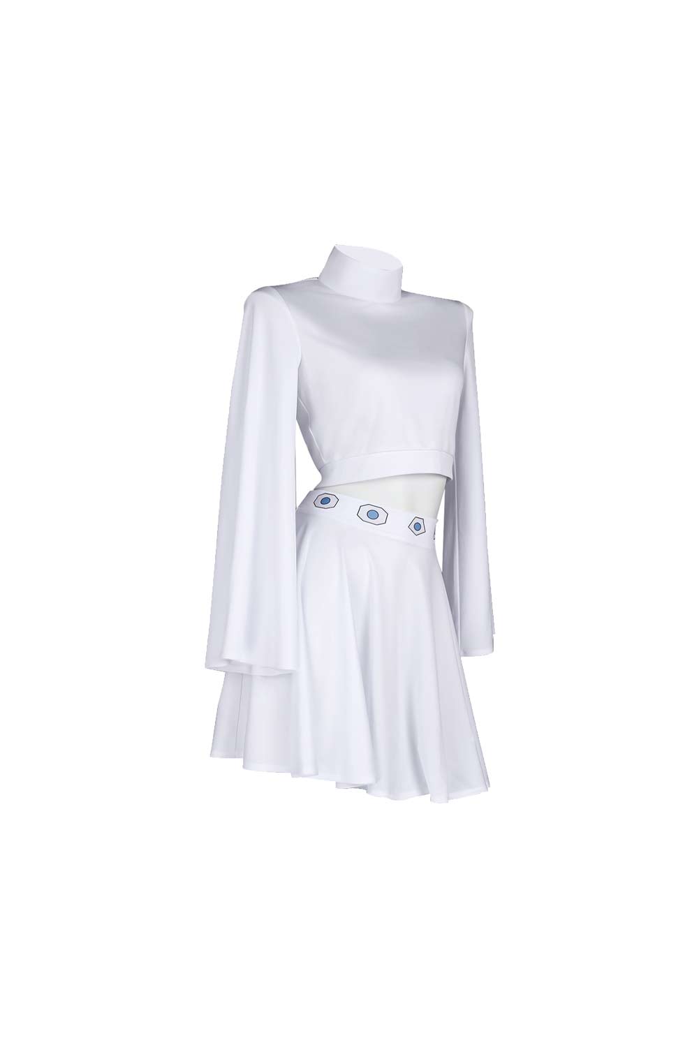 Movie Princess Leia White Top Skirt Set Dress Outfits Halloween Carnival Suit Cosplay Costume Original Design