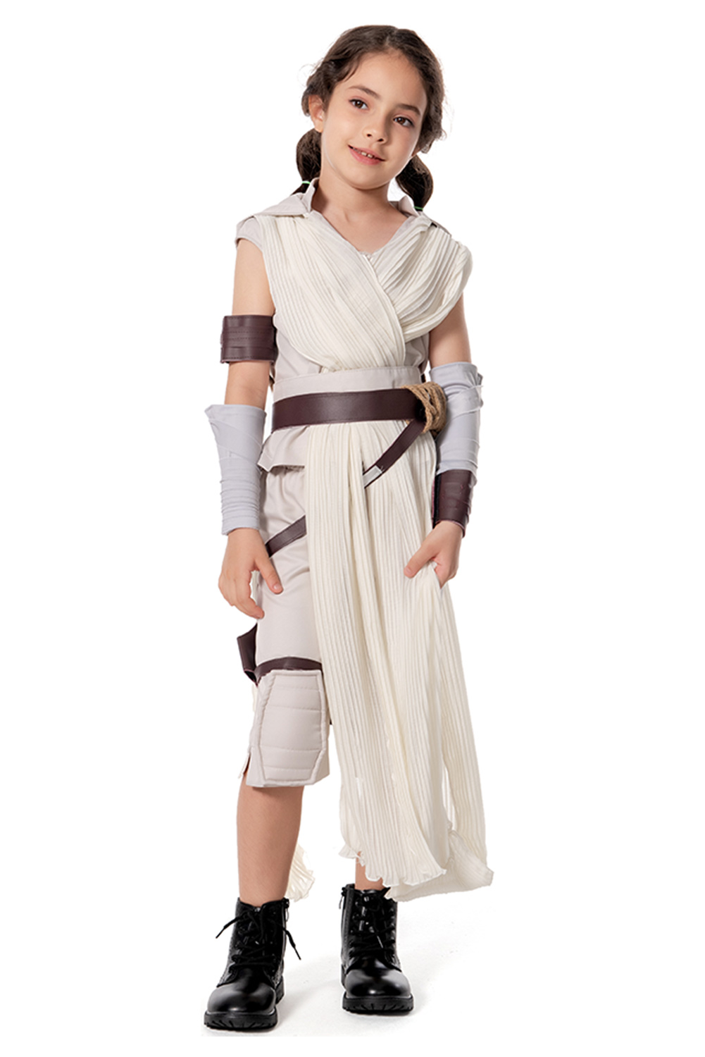 Movie Rey Kids Children Outfits Cosplay Costume Halloween Carnival Suit