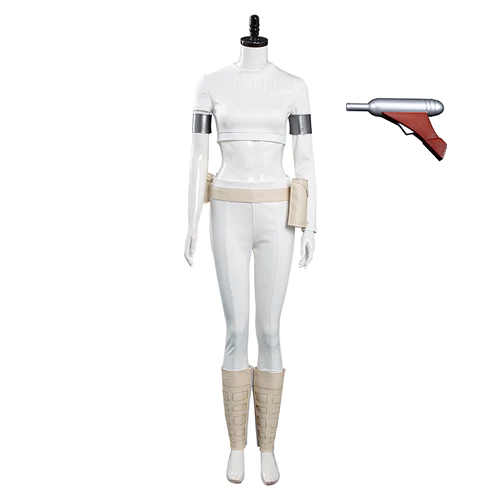 Movie Star Wars Padme Amidala White Outfits Cosplay Costume Halloween Carnival Suit