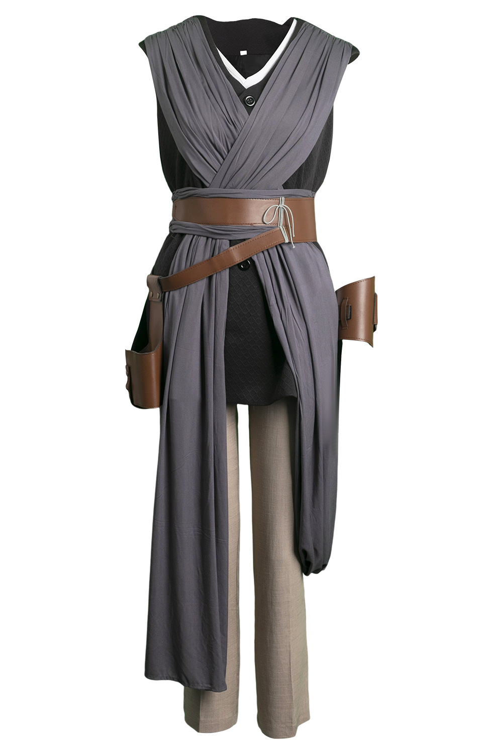 Movie Star Wars: The Last Jedi Rey Outfits Halloween Carnival Suit Cosplay Costume