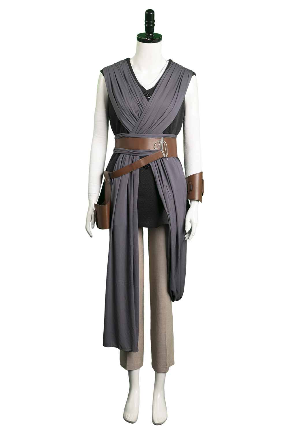 Movie Star Wars: The Last Jedi Rey Outfits Halloween Carnival Suit Cosplay Costume