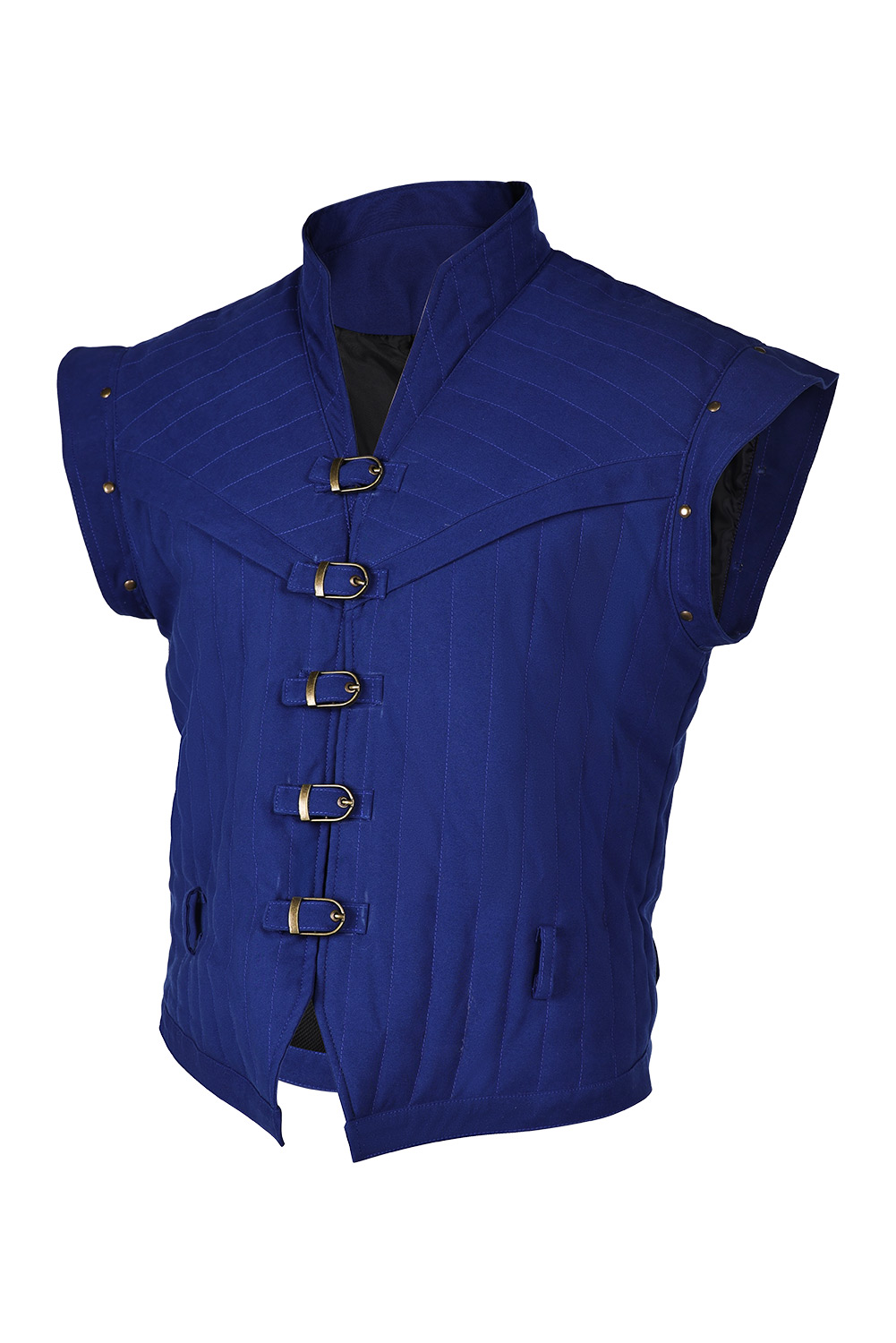 Movie Tangled Flynn Rider Medieval Blue Waistcoat Outfits Halloween Carnival Suit Cosplay Costume