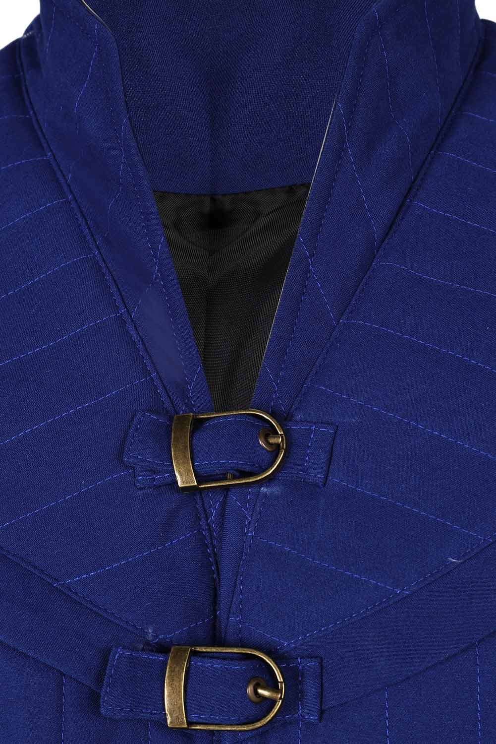 Movie Tangled Flynn Rider Medieval Blue Waistcoat Outfits Halloween Carnival Suit Cosplay Costume