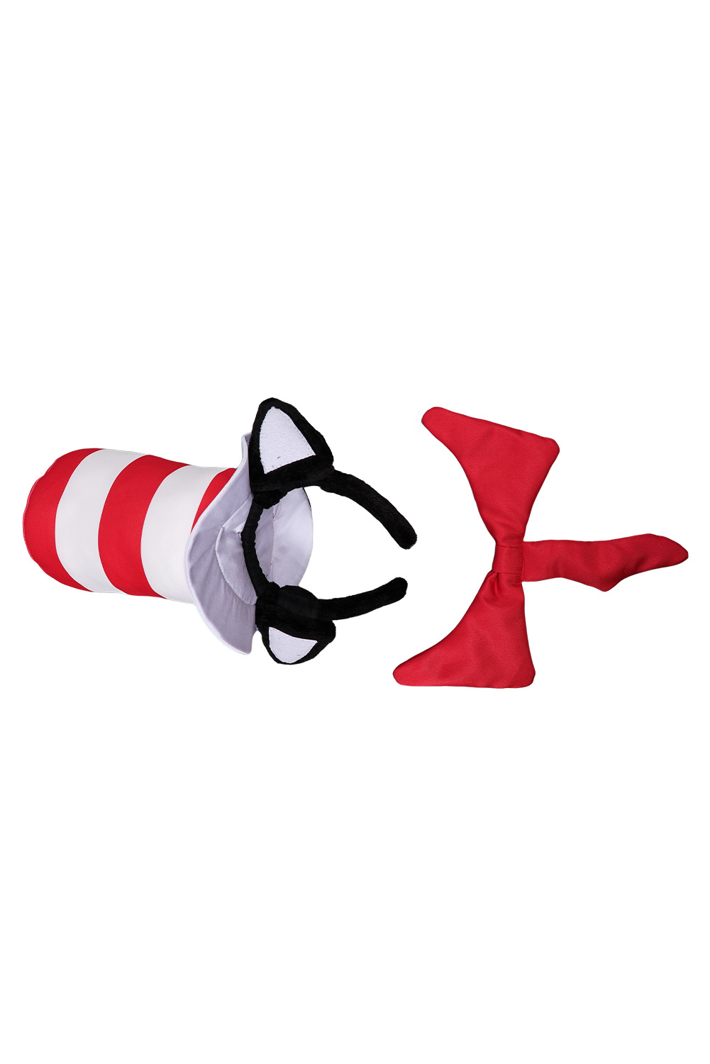 Movie The Cat in the Hat Sean Cosplay Hair Band Bow Tie Hat Cap Set Halloween Carnival Costume Accessories