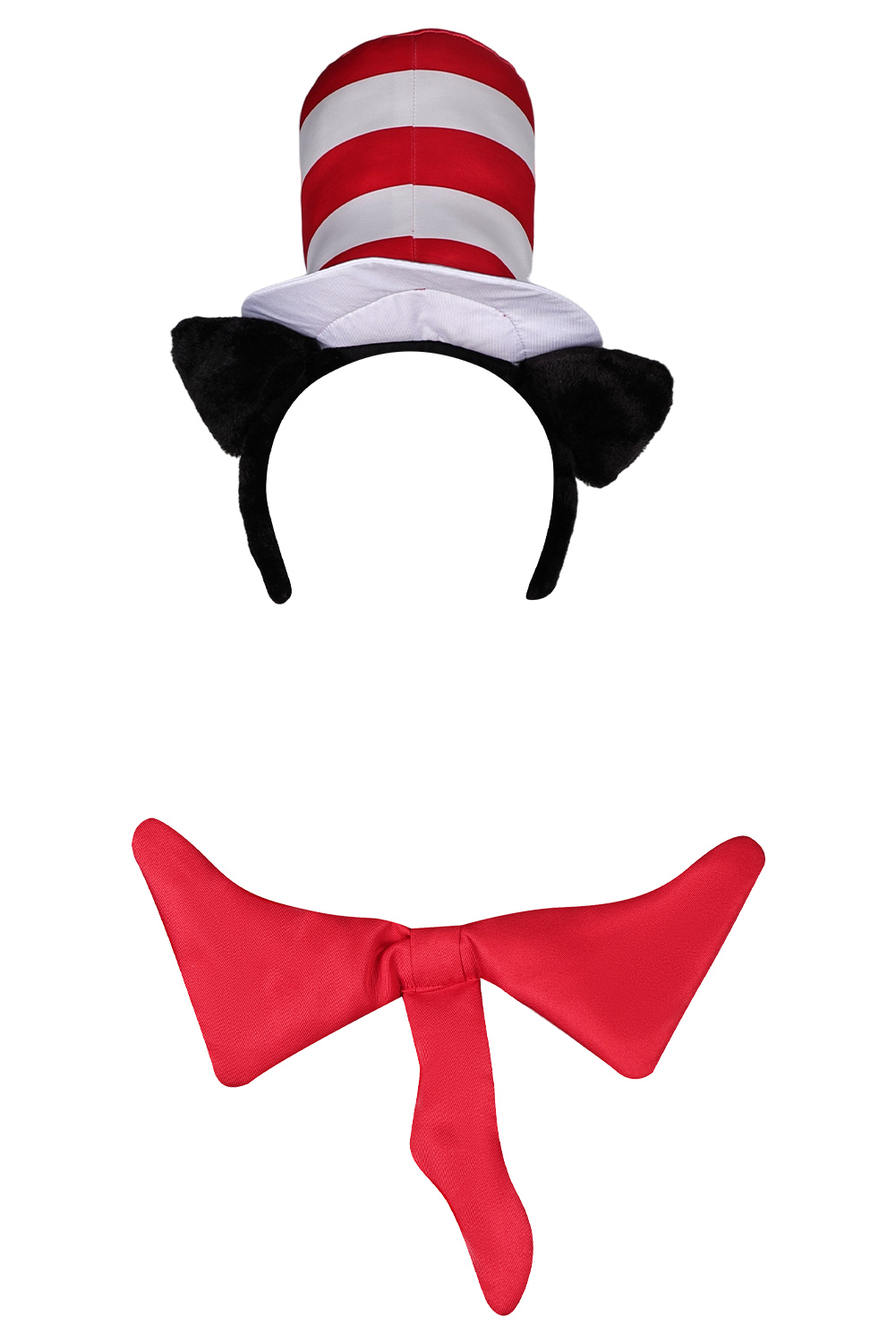 Movie The Cat in the Hat Sean Cosplay Hair Band Bow Tie Hat Cap Set Halloween Carnival Costume Accessories