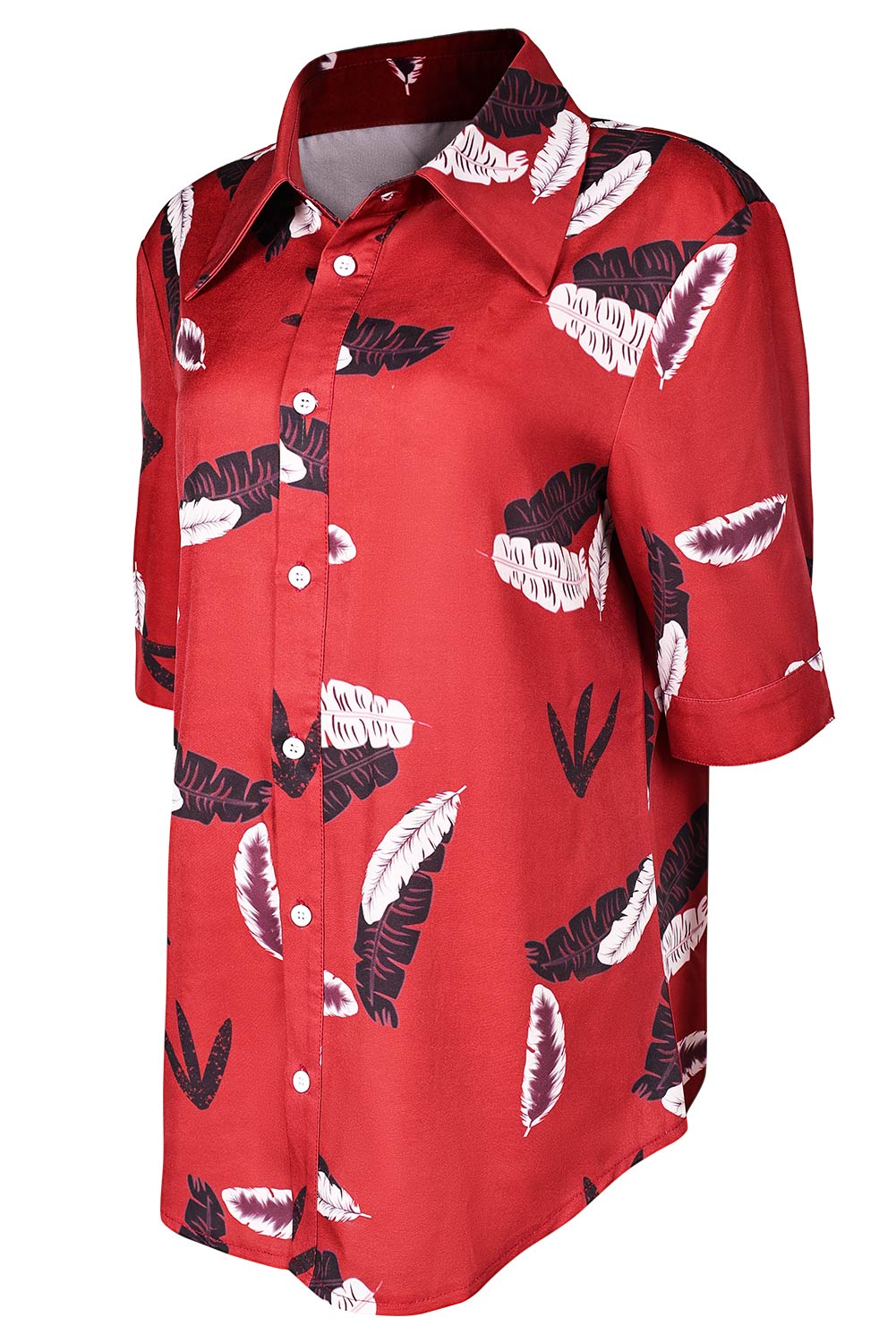 Movie The Fall Guy 2024 Jody Moreno Red Printed Button Down Shirt Outfits Halloween Carnival Suit Cosplay Costume