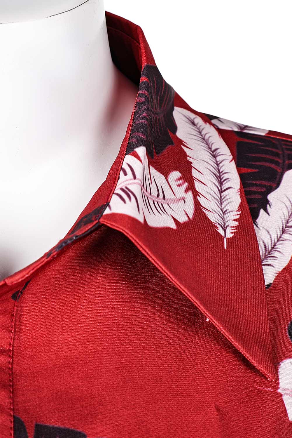 Movie The Fall Guy 2024 Jody Moreno Red Printed Button Down Shirt Outfits Halloween Carnival Suit Cosplay Costume