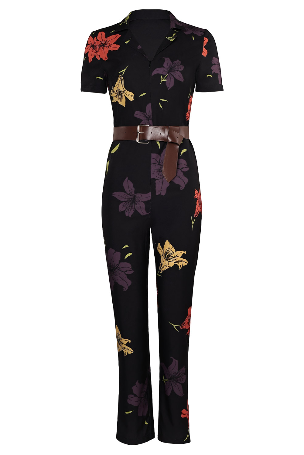 Movie The Fall Guy Jody Moreno Printed Women Jumpsuit With Belt Outfits Halloween Carnival Suit Cosplay Costume