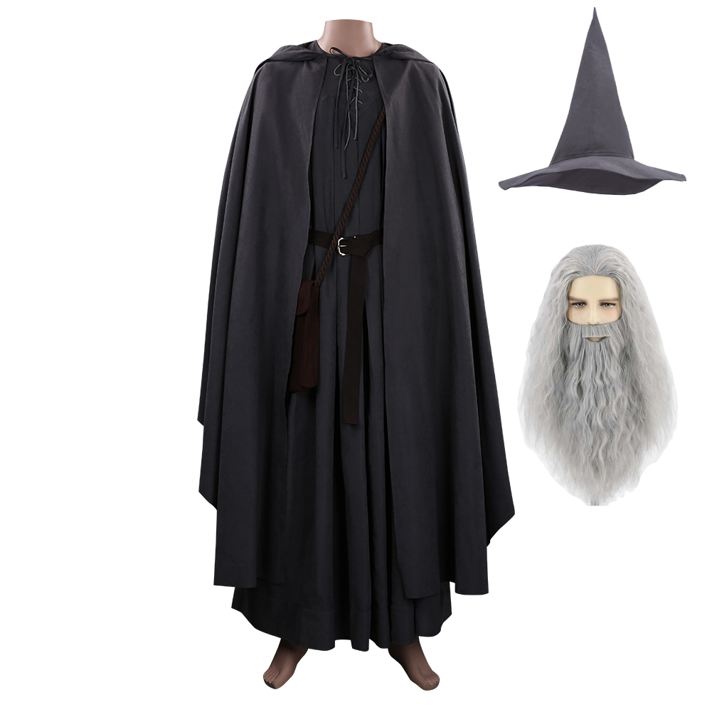 Movie The Hobbit Gandalf Outfits Cosplay Costume Halloween Carnival Suit