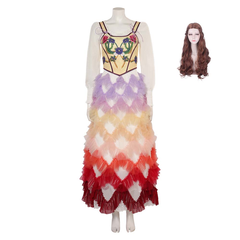 Movie The Hunger Games: The Ballad of Songbirds & Snakes Lucy Gray Baird Full Set Outfits Halloween Carnival Suit Cosplay Costume