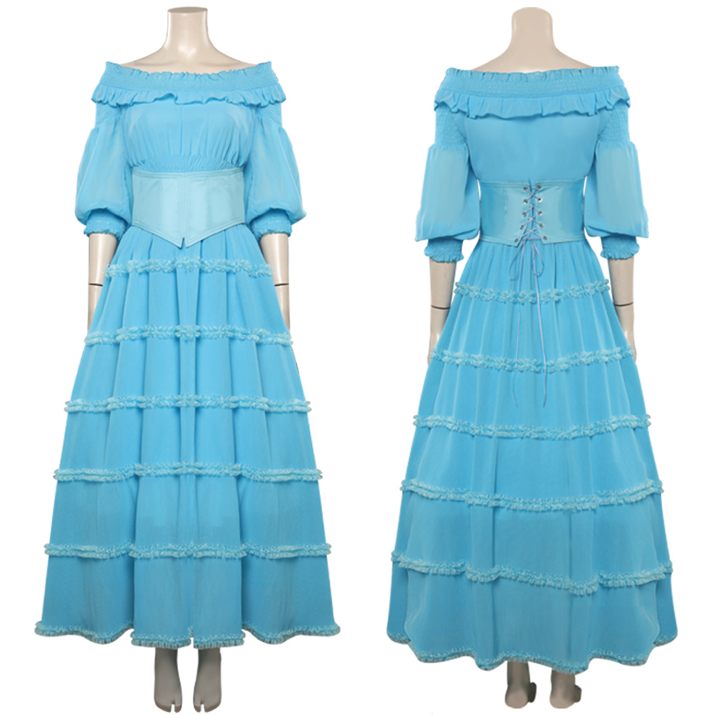 Movie The Little Mermaid Ariel Blue Dress Outfits Halloween Carnival Suit Cosplay Costume