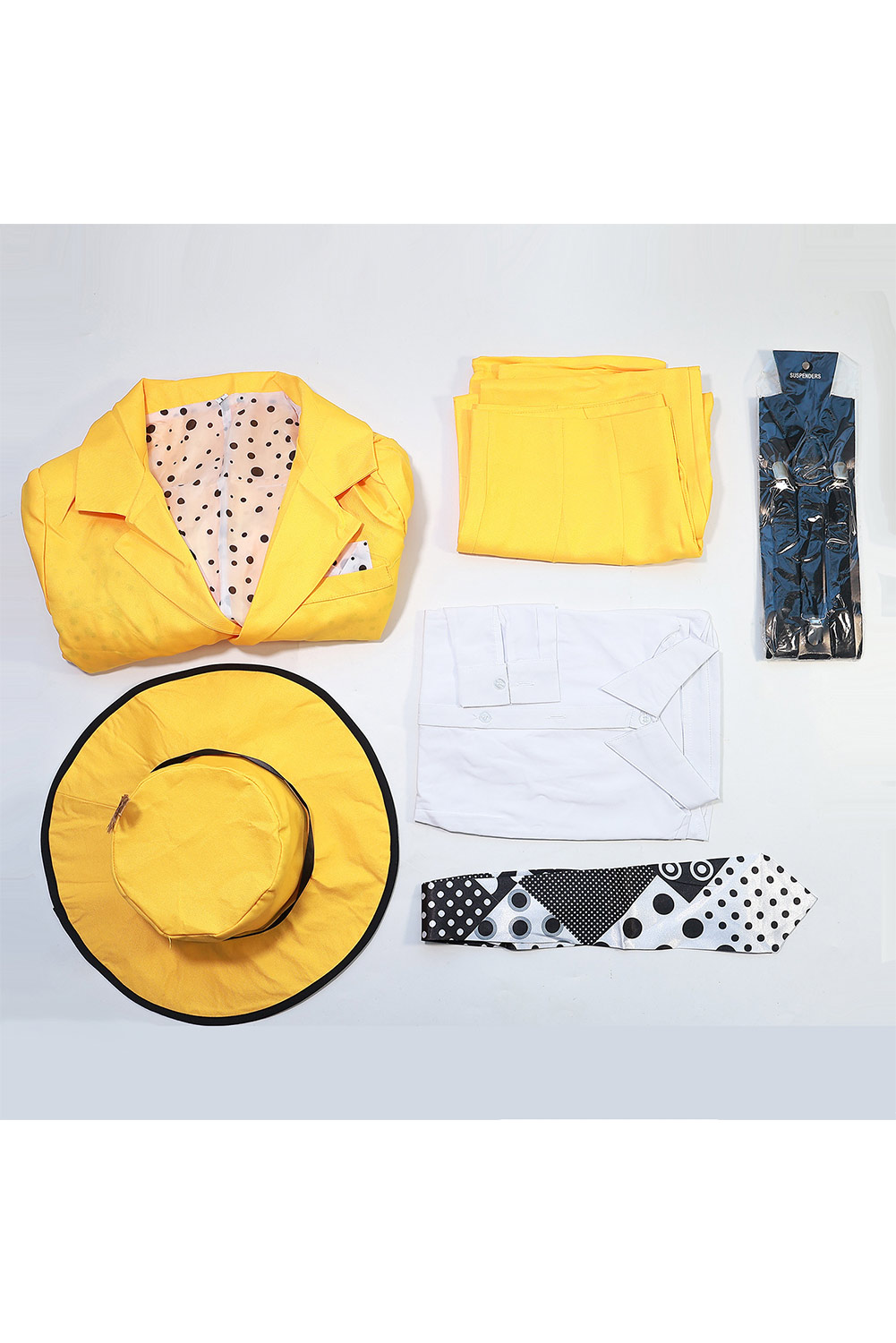 Movie The Mask Jim Carrey Stanley Ipkiss Uniform Outfits Halloween Carnival Cosplay Costume