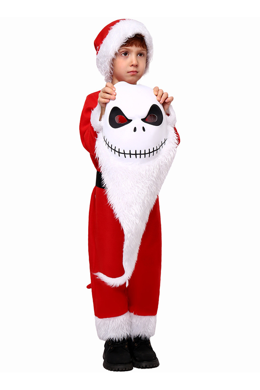 Movie The Nightmare Before Christmas Jack Skellington Christmas Kids Children Outfits Halloween Carnival Suit Cosplay Costume