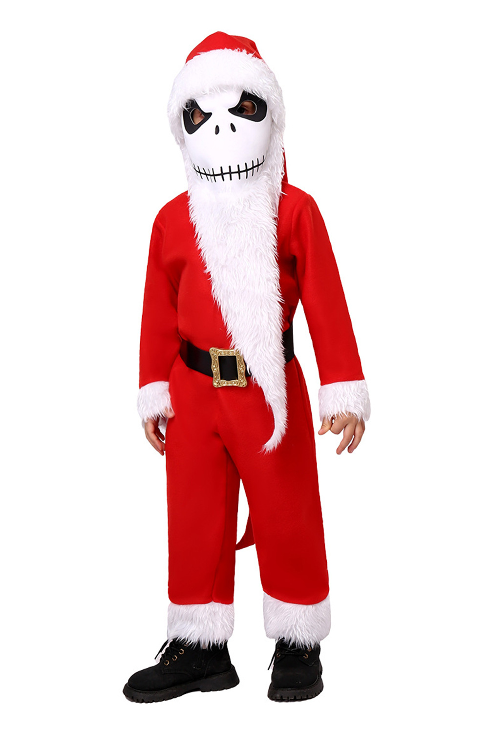 Movie The Nightmare Before Christmas Jack Skellington Christmas Kids Children Outfits Halloween Carnival Suit Cosplay Costume