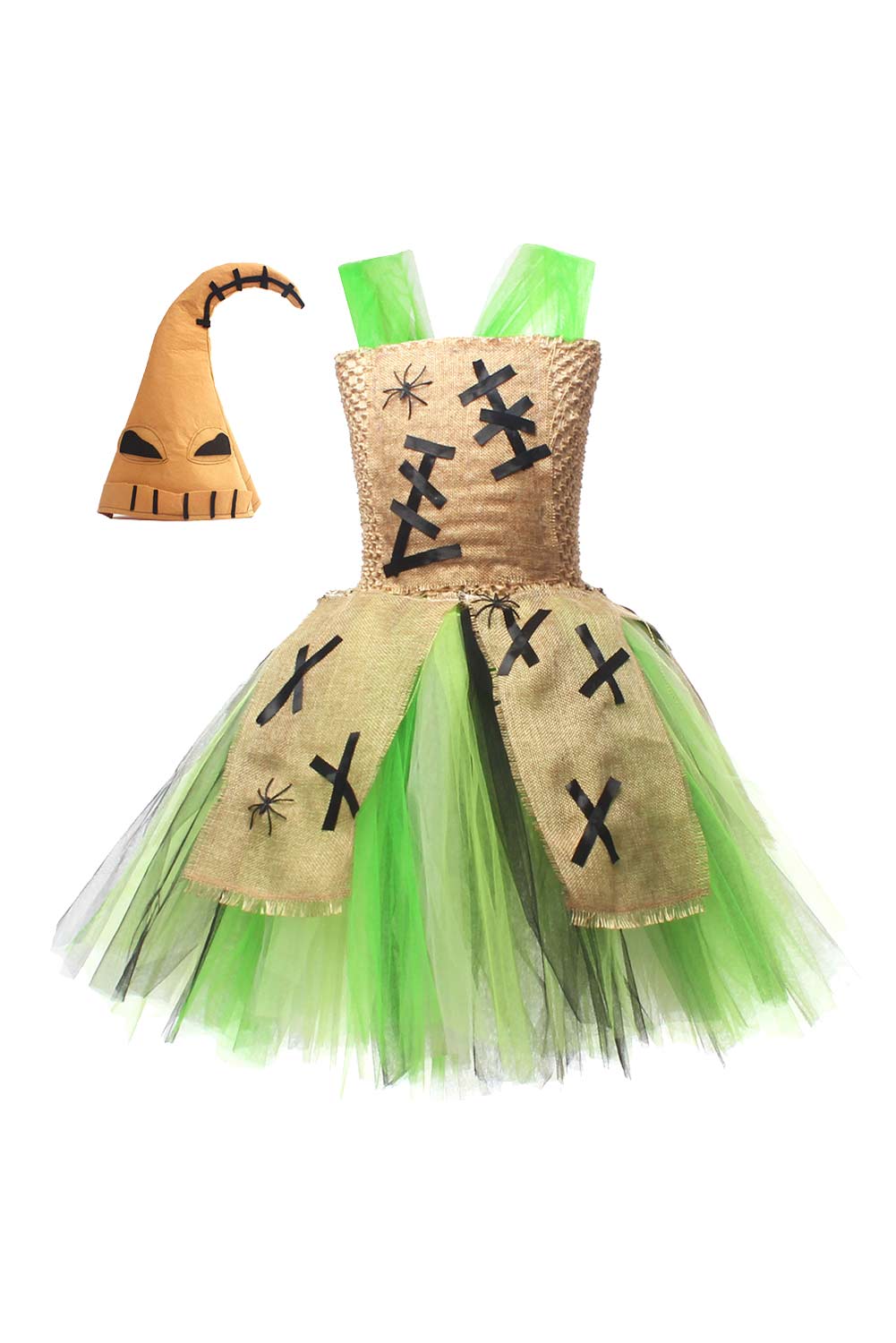 Movie The Nightmare Before Christmas Oogie Boogie Girls Mesh Dress Outfits Halloween Carnival Suit Cosplay Costume
