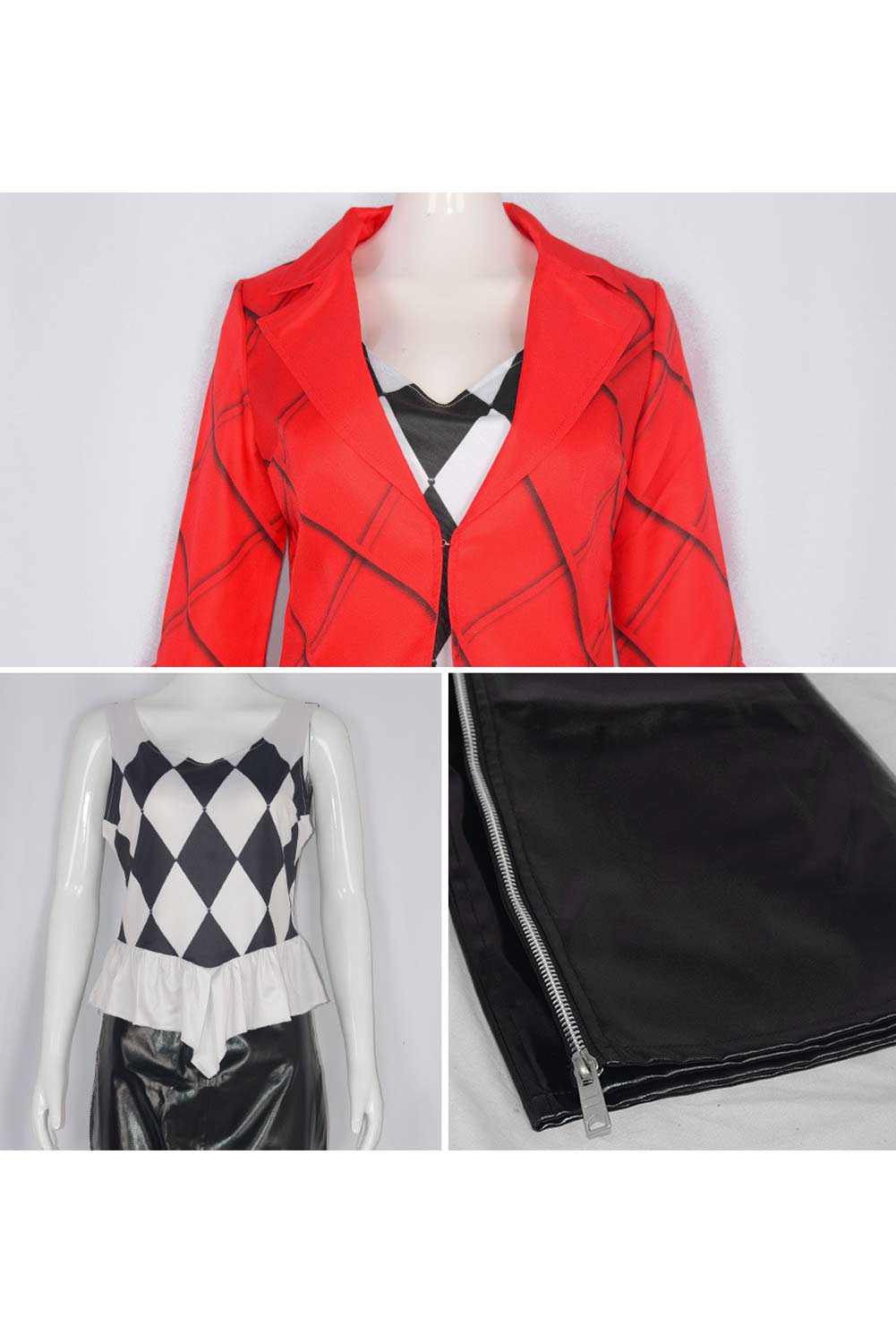 Movie The Suicide Squad Harley Quinn Margot Robbie Full Outfits Halloween Carnival Suit Cosplay Costume   