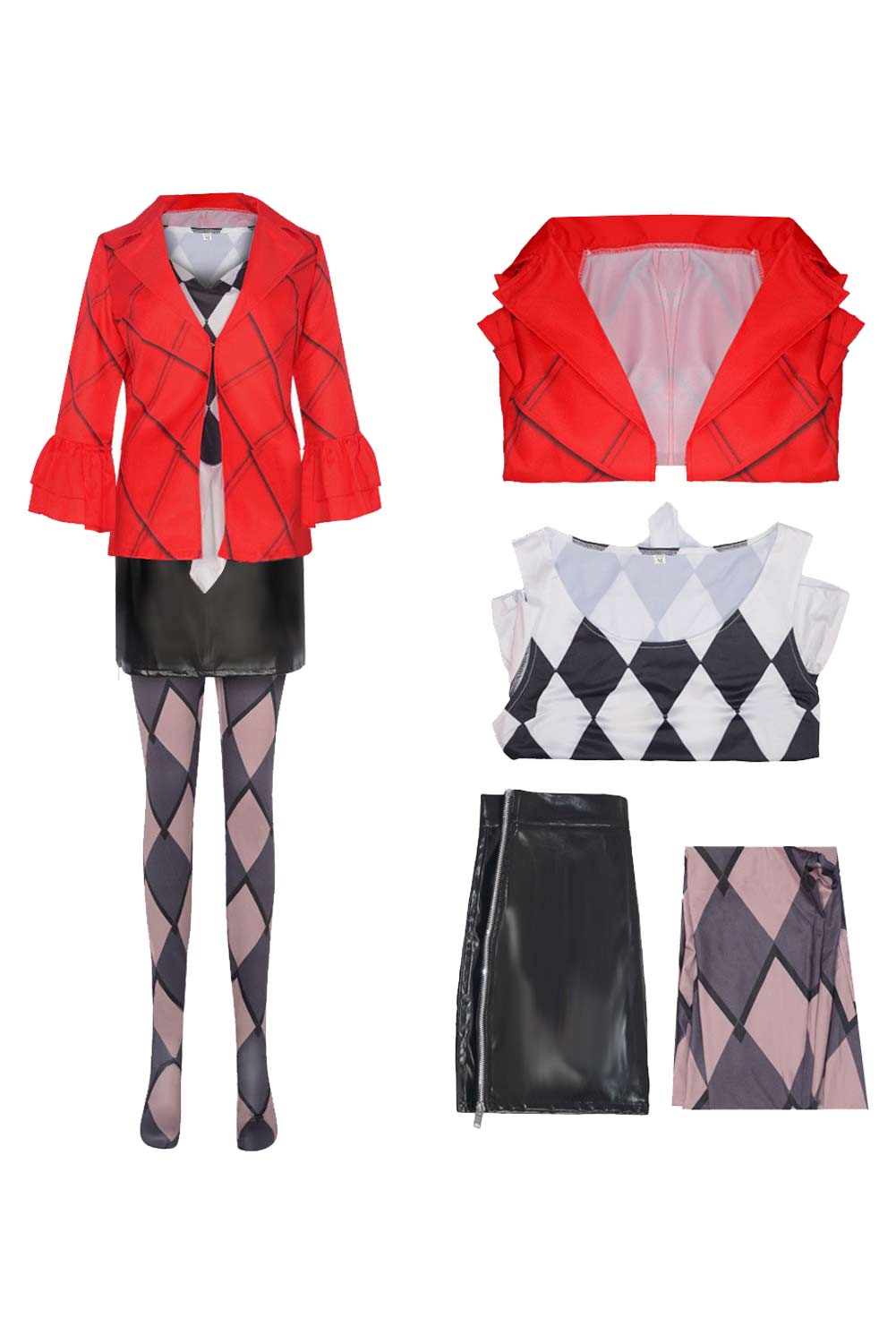 Movie The Suicide Squad Harley Quinn Margot Robbie Full Outfits Halloween Carnival Suit Cosplay Costume   