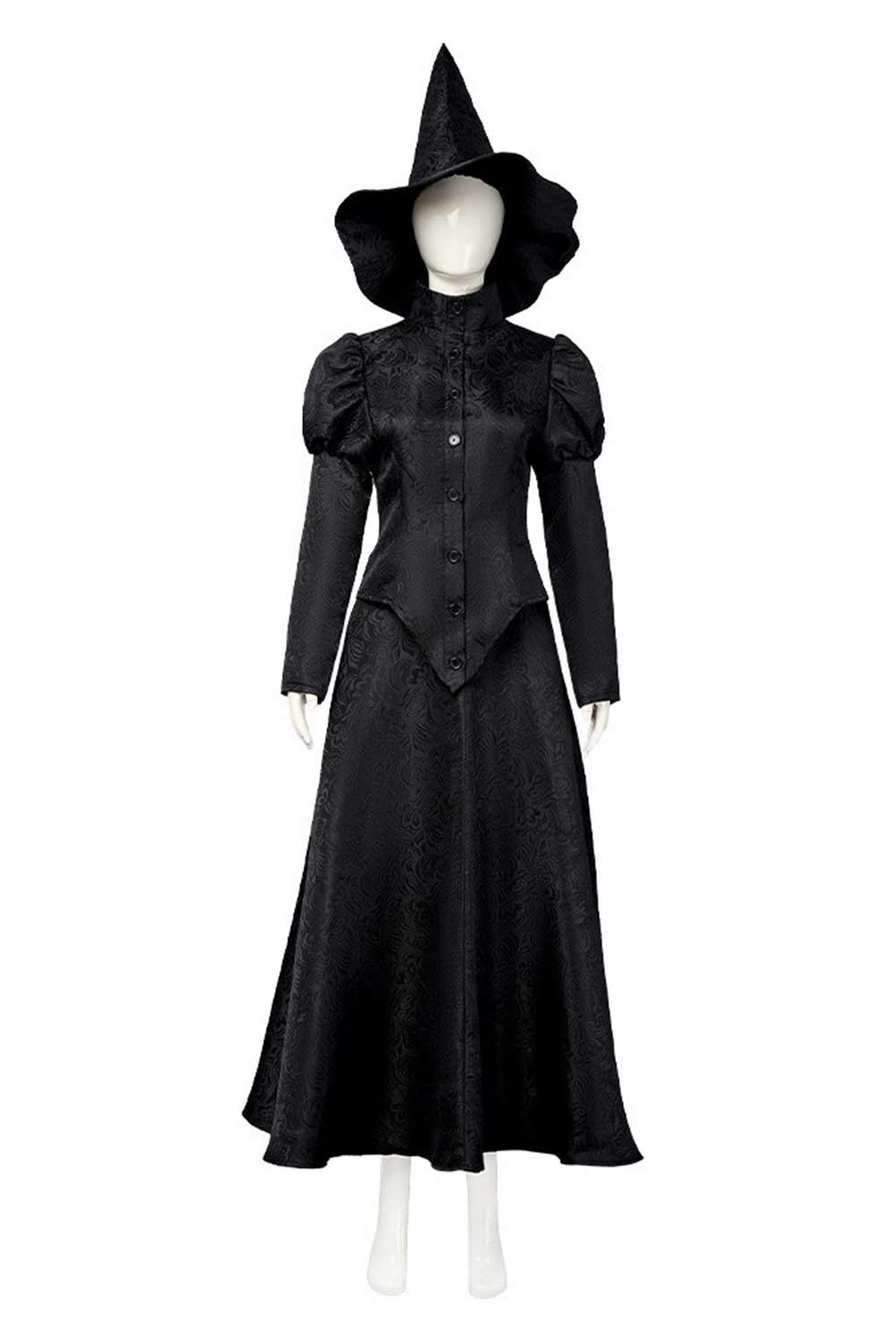 Movie Wicked 2024 Elphaba Women Witch Dress Outfits Halloween Carnival Suit Cosplay Costume