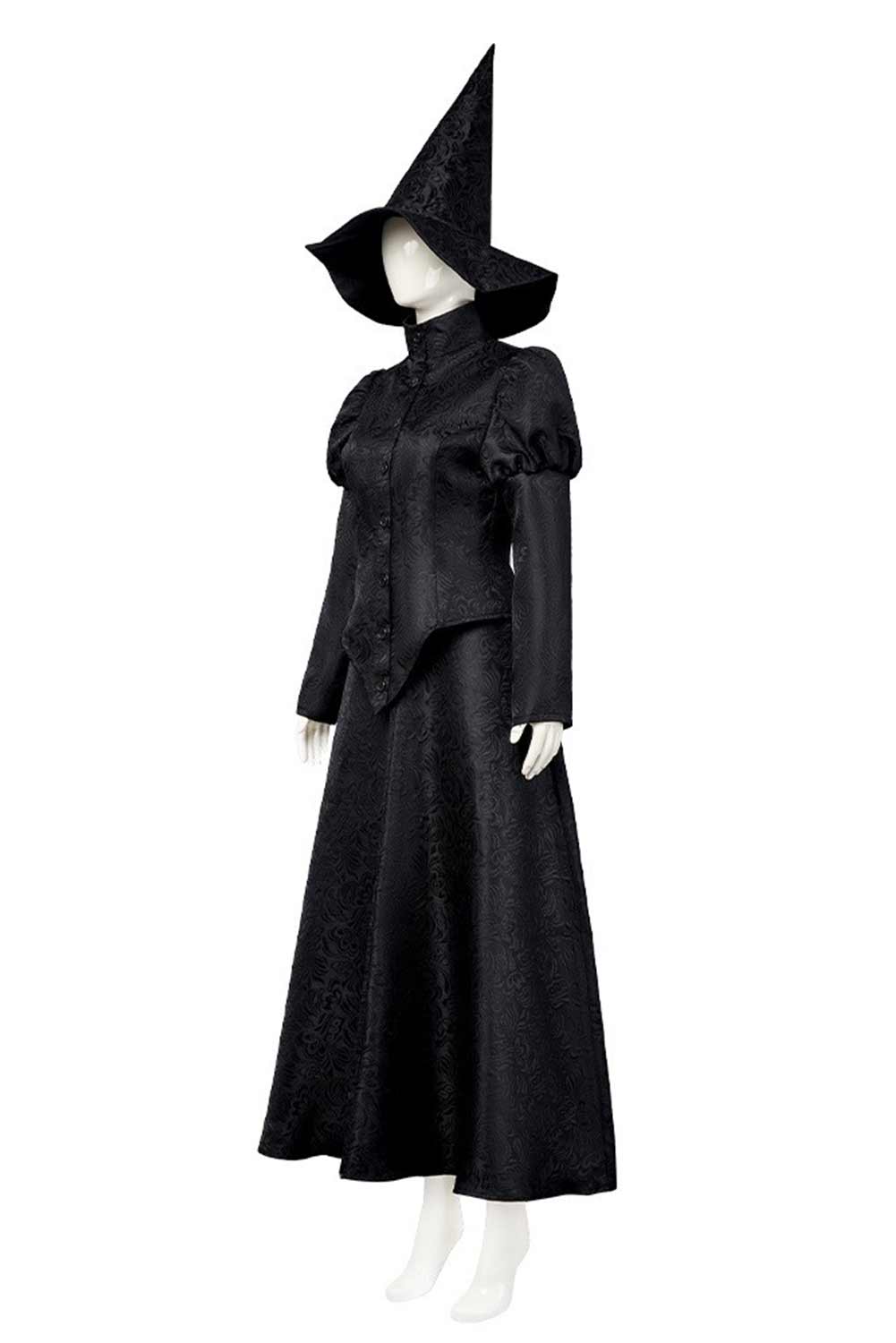 Movie Wicked 2024 Elphaba Women Witch Dress Outfits Halloween Carnival Suit Cosplay Costume
