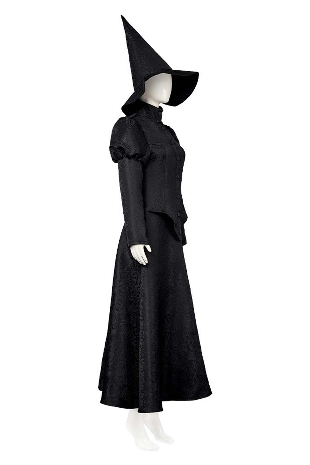 Movie Wicked 2024 Elphaba Women Witch Dress Outfits Halloween Carnival Suit Cosplay Costume