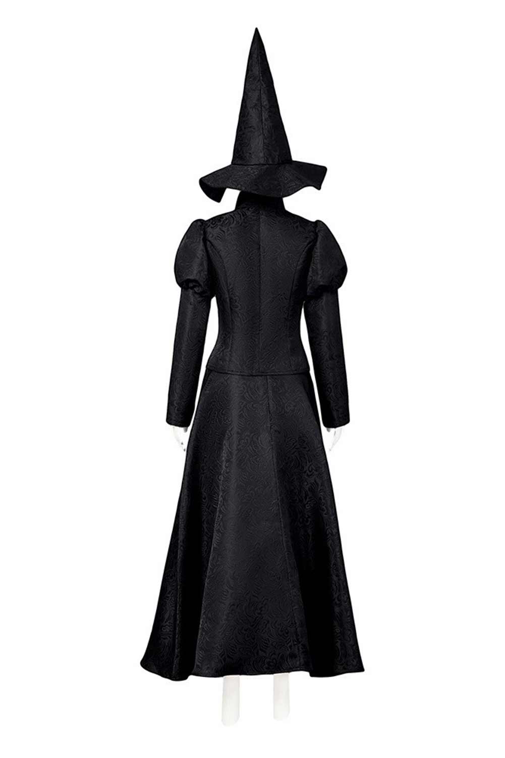 Movie Wicked 2024 Elphaba Women Witch Dress Outfits Halloween Carnival Suit Cosplay Costume