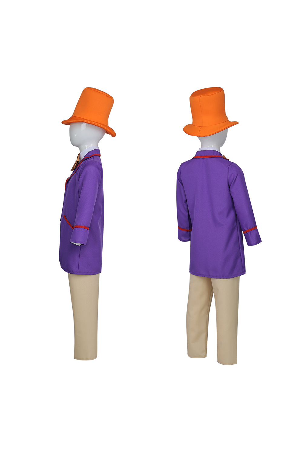 Movie Willy Wonka Kids Children Charlie and the Chocolate Factory Uniform Set Outfits Halloween Suit Cosplay Costume