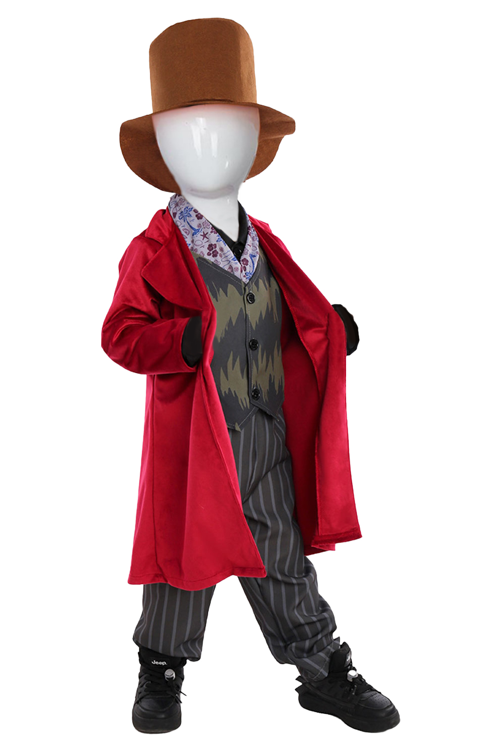 Movie Wonka Chocolate Factory Kids Children Outfits Halloween Carnival Suit Cosplay Costume