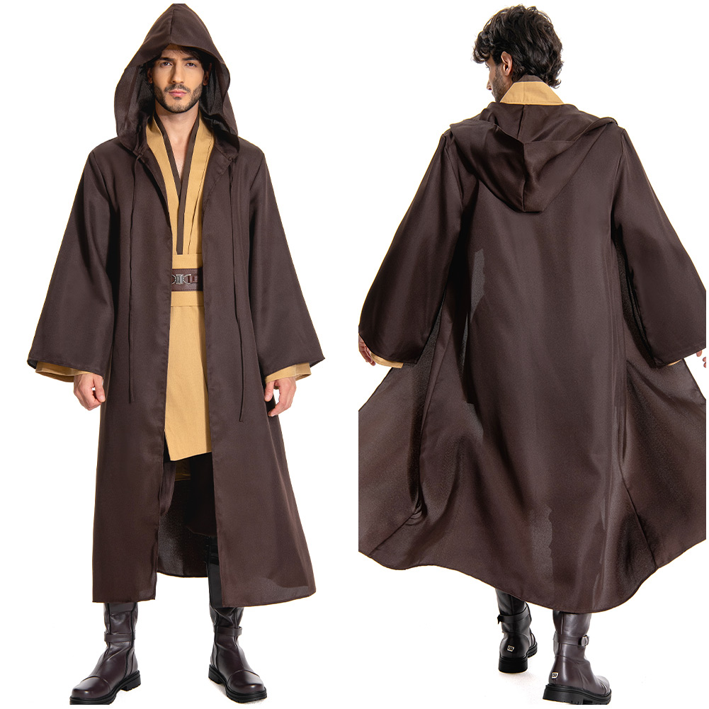 Obiwan Kenobi Jedi TUNIC Cosplay Costume Brown Version