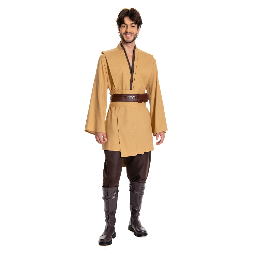 Obiwan Kenobi Jedi TUNIC Cosplay Costume Brown Version