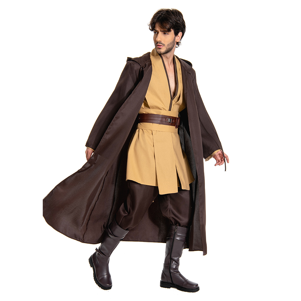 Obiwan Kenobi Jedi TUNIC Cosplay Costume Brown Version