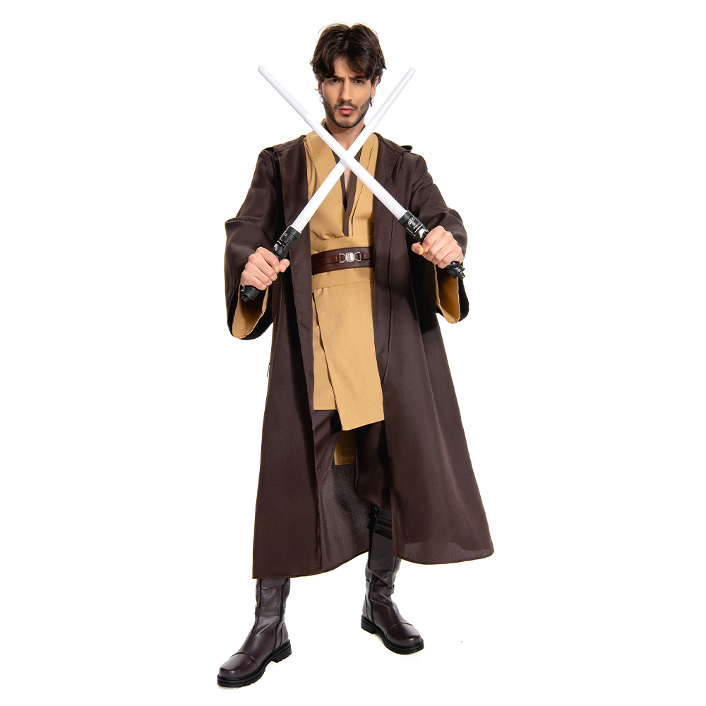 Obiwan Kenobi Jedi TUNIC Cosplay Costume Brown Version