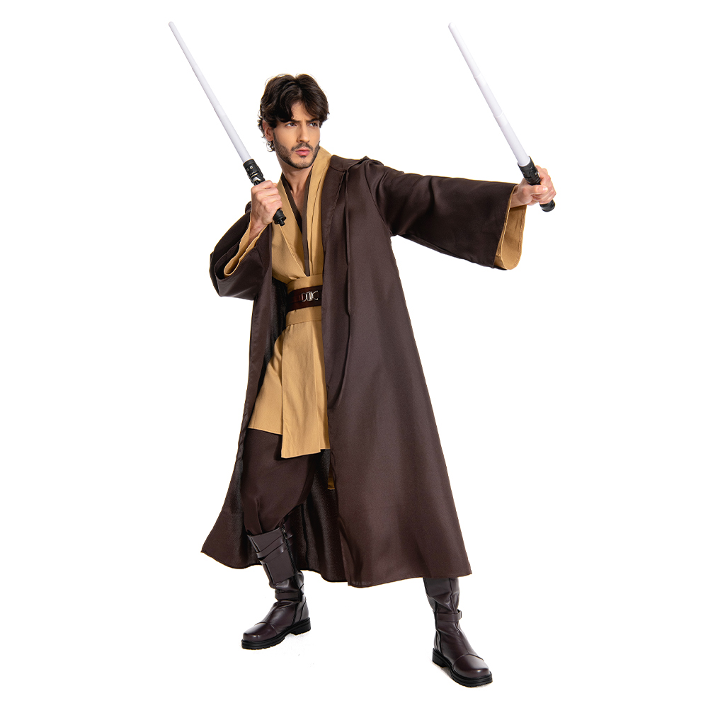 Obiwan Kenobi Jedi TUNIC Cosplay Costume Brown Version
