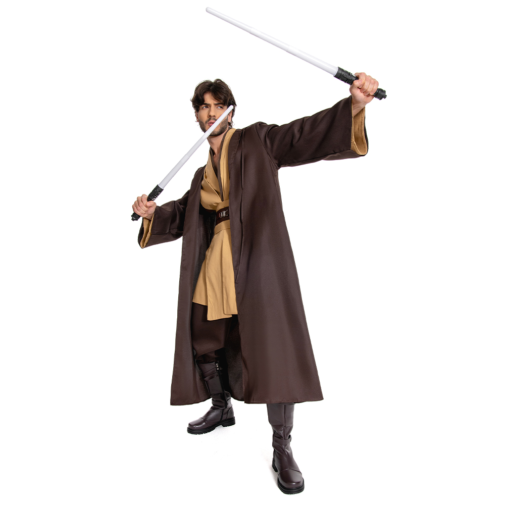 Obiwan Kenobi Jedi TUNIC Cosplay Costume Brown Version
