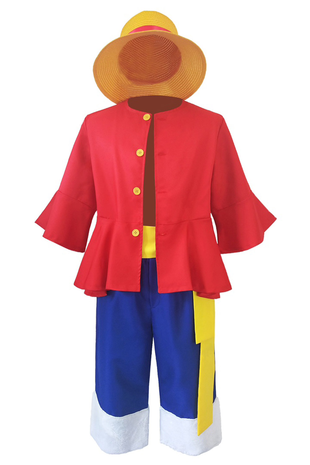 One Piece Luffy Kids Children Outfits Halloween Carnival Party Suit Cosplay Costume