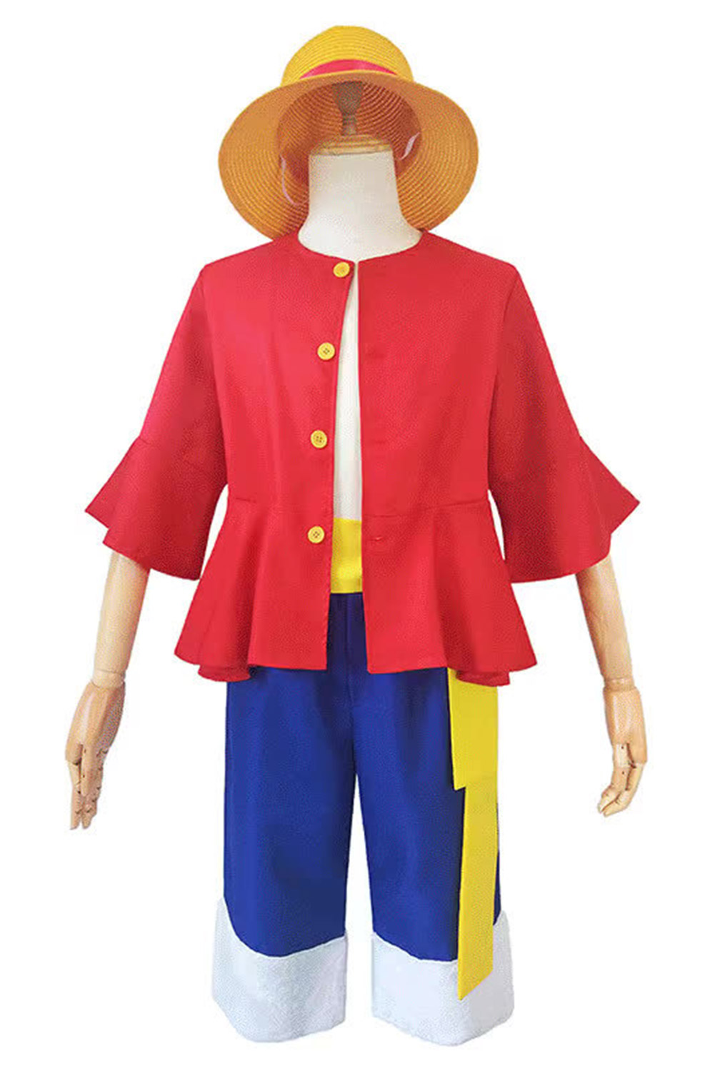 One Piece Luffy Kids Children Outfits Halloween Carnival Party Suit Cosplay Costume