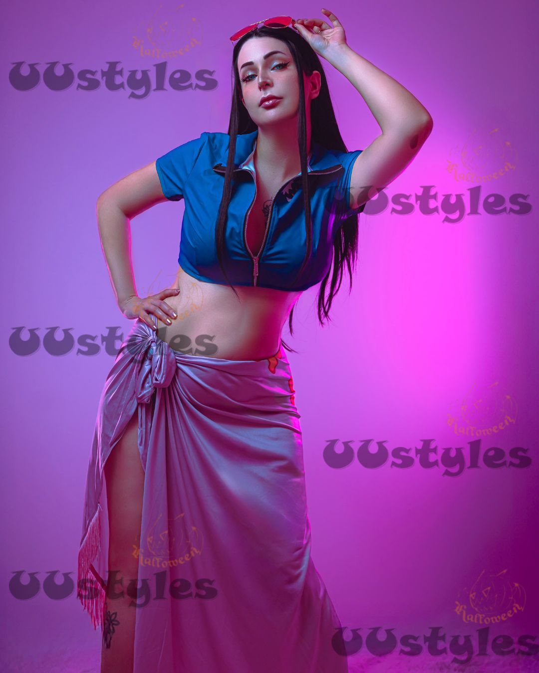 One Piece Nico Robin Cosplay Costume Skirt Dress Festival Outfit