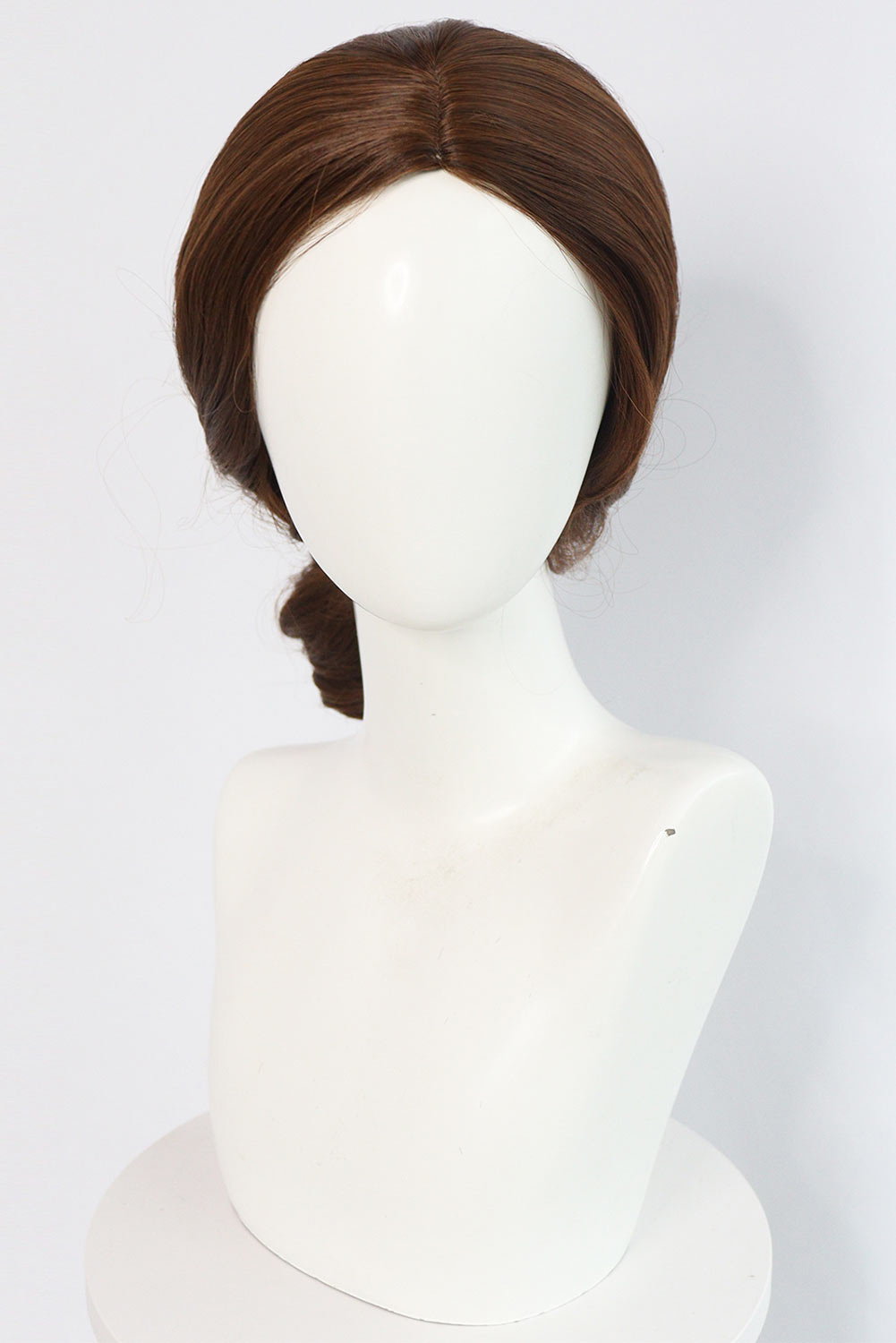 Padme Amidala Cosplay Brown Wig Heat Resistant Synthetic Hair Halloween Costume Accessories