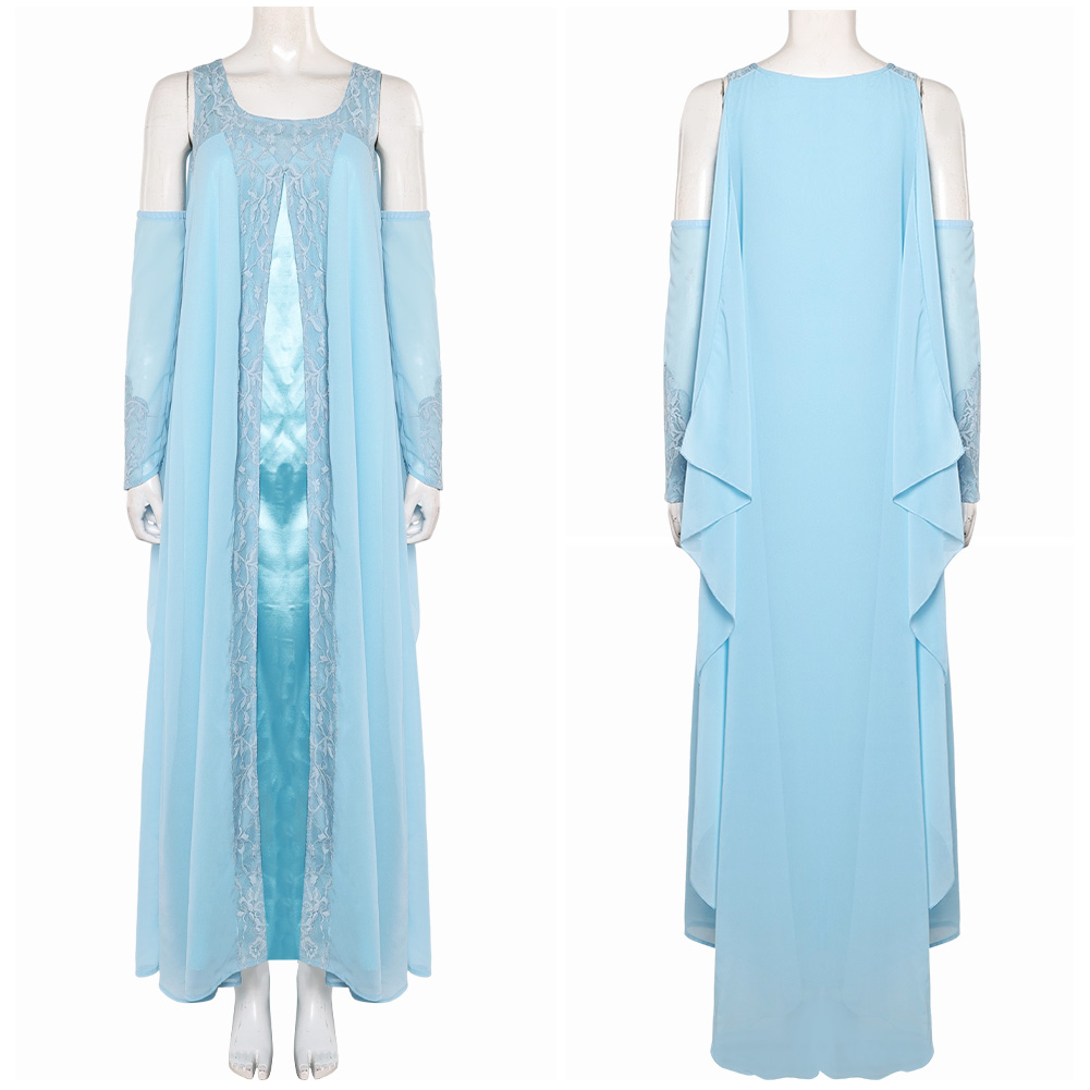 Padme Amidala Woman Blue Nightgown Halloween Carnival Party Suit Cosplay Costume