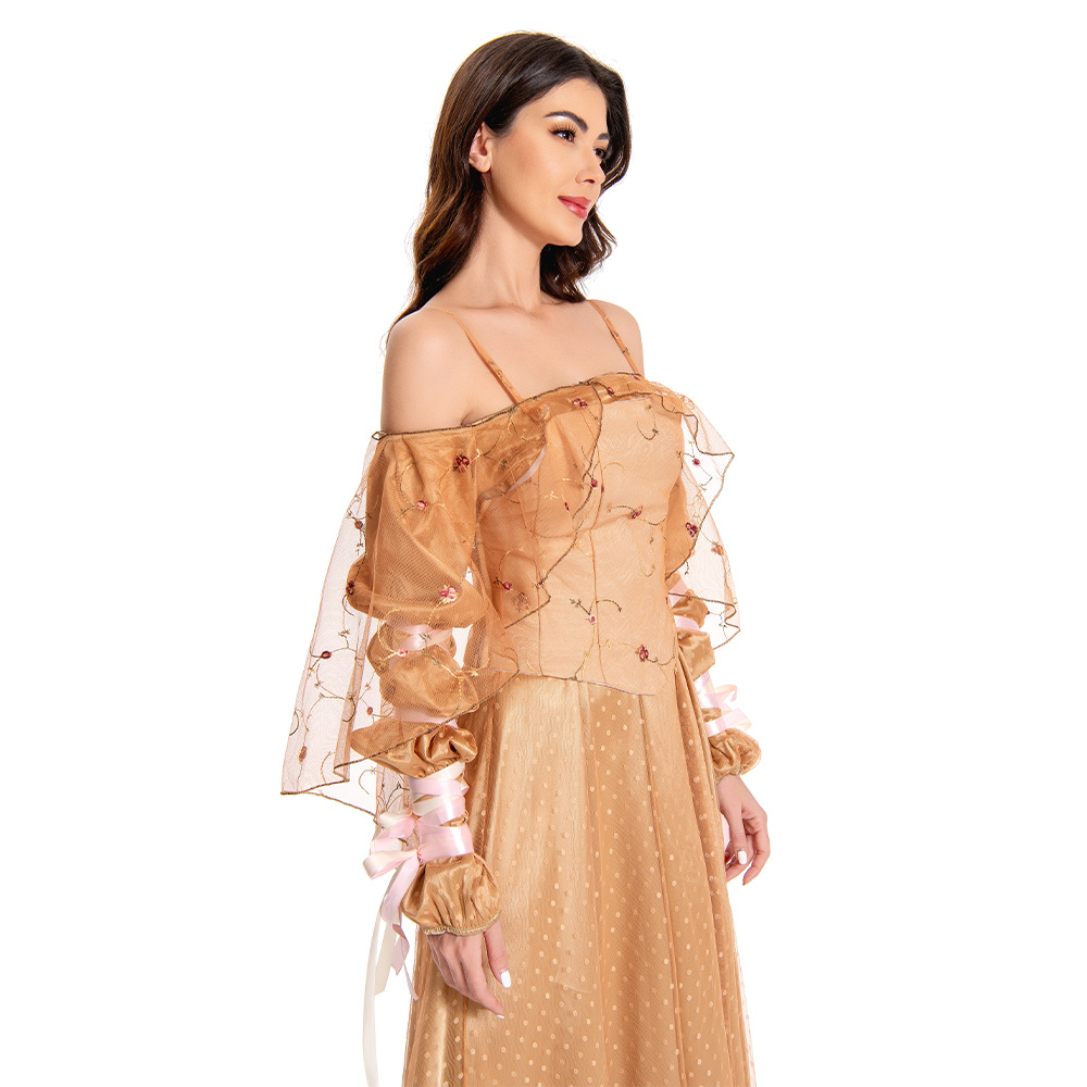 Padme Amidala Women Meadow Yellow Dress Outfits Halloween Carnival Suit Cosplay Costume