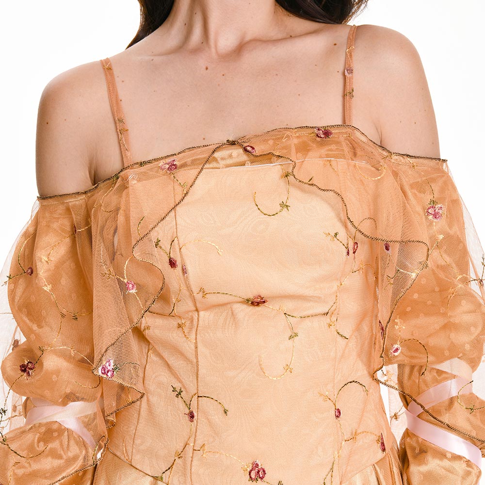 Padme Amidala Women Meadow Yellow Dress Outfits Halloween Carnival Suit Cosplay Costume